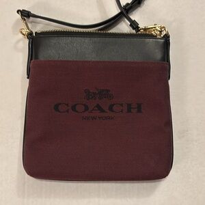 Coach Adjustable Crossbody Purse in Dark Red